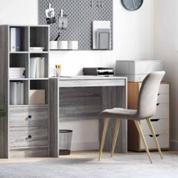 Berkfield Home Modern Desk Grey Sonoma 80x50x76 cm Engineered wood - Size: 80 x 50 x 76 cm - thumbnail 2