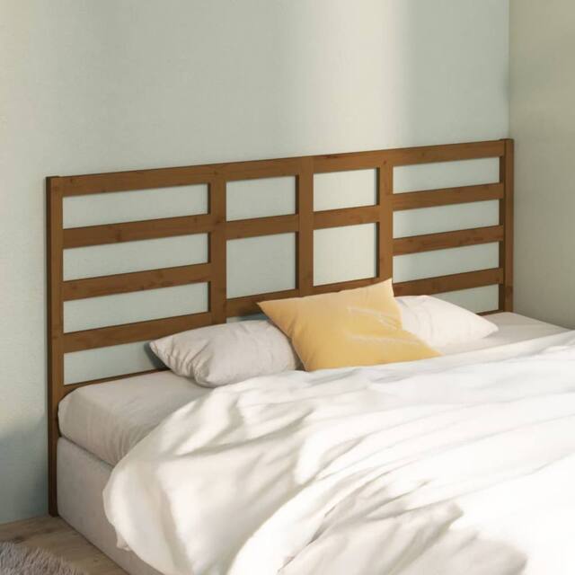 Berkfield Home Beautiful Bed Headboard Honey Brown 206x4x104 cm Solid Wood Pine - Size: 206 x 4 x 104 cm - image 1