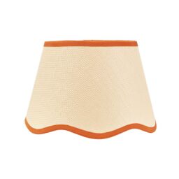 ValueLights Dutton Natural Fabric Scallop Edge Ceiling Floor Table Small Lamp Shade in Burnt Orange - thumbnail 2