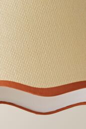 ValueLights Dutton Natural Fabric Scallop Edge Ceiling Floor Table Small Lamp Shade in Burnt Orange - thumbnail 5