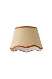ValueLights Dutton Natural Fabric Scallop Edge Ceiling Floor Table Small Lamp Shade in Burnt Orange - thumbnail 6