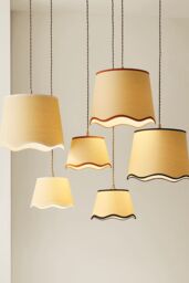 ValueLights Dutton Natural Fabric Scallop Edge Ceiling Floor Table Small Lamp Shade in Burnt Orange - thumbnail 8