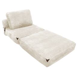 STILVORA Floor Sofa with Storage Pockets, White - thumbnail 5