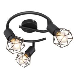 Netlighting Xara I Ceiling Spotlight Clusters Black 3x E14