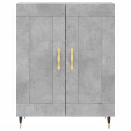 Berkfield Home Highboard Concrete Grey 69.5x34x180 cm Engineered Wood - thumbnail 8