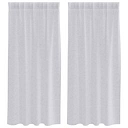 Berkfield Home Full Curtains with Curtains 2 pcs Light gray 140 x 175 cm Polyester in Light Grey - thumbnail 3