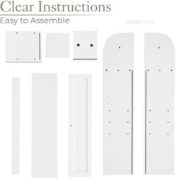Christow Toilet Roll Holder Cabinet Freestanding White Wood Bathroom Storage - thumbnail 5