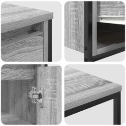Berkfield Home 3-Piece Bathroom Furniture Set in Grey Sonoma Engineered Wood - thumbnail 8