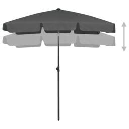 Berkfield Home Beach Umbrella Anthracite 180x120 cm in Dark Grey - thumbnail 3