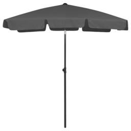 Berkfield Home Beach Umbrella Anthracite 180x120 cm in Dark Grey - thumbnail 2