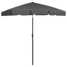 Berkfield Home Beach Umbrella Anthracite 180x120 cm in Dark Grey - thumbnail 1