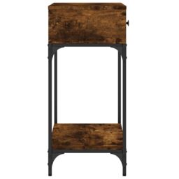 Berkfield Home Console Table Smoked Oak 75x34.5x75 cm Engineered Wood in Brown - thumbnail 5