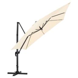 Living and Home 3m x 3m Square Cantilever Garden Parasol in Beige - thumbnail 4