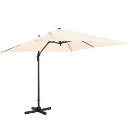 Living and Home 3m x 3m Square Cantilever Garden Parasol in Beige - thumbnail 3