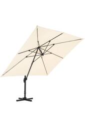 Living and Home 3m x 3m Square Cantilever Garden Parasol in Beige - thumbnail 5