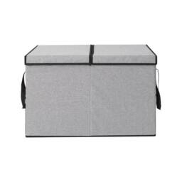 Xample Large Collapsible Storage Box Folding Jumbo Storage Chest Toys Kids Room Toy Box in Grey - thumbnail 3