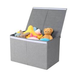 Xample Large Collapsible Storage Box Folding Jumbo Storage Chest Toys Kids Room Toy Box in Grey