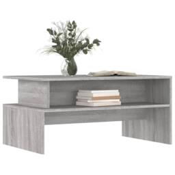 Berkfield Home Decorative Coffee Table Grey Sonoma 90x55x42.5 cm Engineered Wood - thumbnail 1