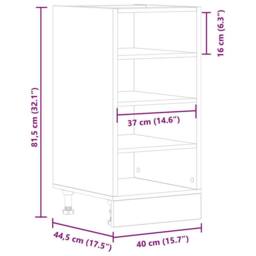 Berkfield Home Bottom Cabinet Sonoma Oak 40x44.5x81.5 cm Engineered Wood in Light Tan - thumbnail 9