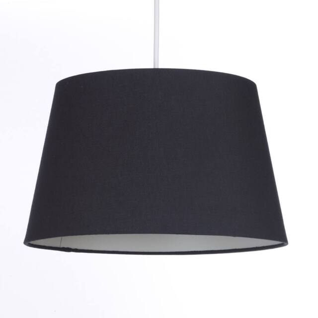 K LIVING Black Tapered Drum Shade for Ceiling & Table 14 Inch - image 1