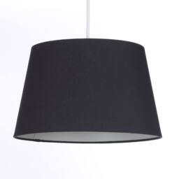 K LIVING Black Tapered Drum Shade for Ceiling & Table 14 Inch - thumbnail 1