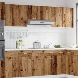 Berkfield Home Hanging Cabinet Lyon Old Wood 80x31x60 cm Engineered Wood in Brown - Size: 80 x 31 x 60 cm - thumbnail 1