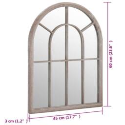 Berkfield Home Mirror Sand 60x45 cm Iron for Indoor Use in Cream - thumbnail 6