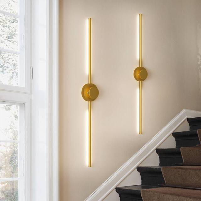 NIVOR LED Dimmbale Flush Mounted Sconces, Battery Wall Light Remote(Set of 2) in Metallic Gold - image 1