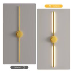 NIVOR LED Dimmbale Flush Mounted Sconces, Battery Wall Light Remote(Set of 2) in Metallic Gold - thumbnail 3