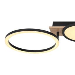 Netlighting Bossy 4 Ring Semi Flush Ceiling Light Matt Black 4x LED 3000K - thumbnail 5