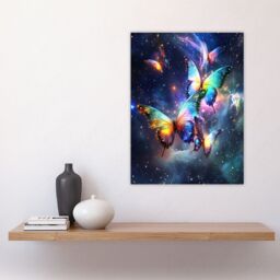 "Artery8 String Theory Cosmic Butterflies Space Starscape Wall Art Print - Size: W24"" x H32""" - thumbnail 4