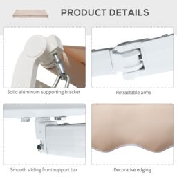 OUTSUNNY Garden Sun Shade Canopy Retractable Awning in Beige - thumbnail 6