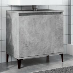 Berkfield Home Sink Cabinet Concrete Grey 58x33x60 cm Engineered Wood - Size: 58 x 33 x 60 cm
