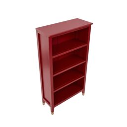 Cabinet Bits Palazzi 4 Tier Bookcase H127 W69 D25cm in Red - thumbnail 4