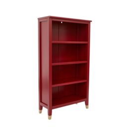 Cabinet Bits Palazzi 4 Tier Bookcase H127 W69 D25cm in Red - thumbnail 3
