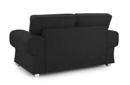 Furniture 786 Chingford Full Back 2 Seater Sofa Chenille Fabric in Black - thumbnail 2