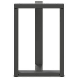 Berkfield Home Dining Table Legs T-Shaped¬†2 pcs Anthracite 60x35x(72-73) cm Steel in Dark Grey - thumbnail 6