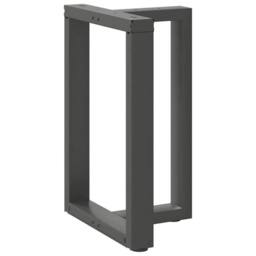 Berkfield Home Dining Table Legs T-Shaped¬†2 pcs Anthracite 60x35x(72-73) cm Steel in Dark Grey - thumbnail 4