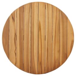 Berkfield Home Garden Bistro Table √ò70x75 cm Solid Wood Teak in Brown - Size: 70x75 cm - thumbnail 5