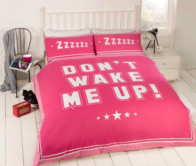Rapport Home Don't Wake Me Up Polycotton Reversible Duvet Cover Set with Pillowcase in Navy - Size: King - image 1