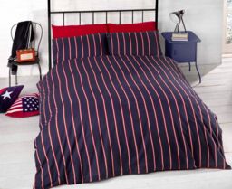 Rapport Home Don't Wake Me Up Polycotton Reversible Duvet Cover Set with Pillowcase in Navy - Size: King - thumbnail 2