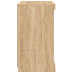 Berkfield Home Sideboard with LED Lights Sonoma Oak 41x37x67 cm in Brown - Size: 41 x 37 x 67 cm - thumbnail 7