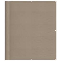 Berkfield Home Balcony Screen Taupe 120x700 cm 100% Polyester Oxford - thumbnail 2