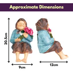 Marco Paul Solar Light Sitting Grandparent Garden Ornaments - thumbnail 3