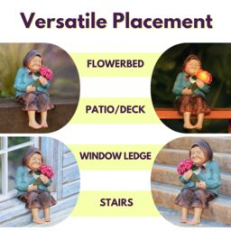 Marco Paul Solar Light Sitting Grandparent Garden Ornaments - thumbnail 8