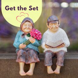 Marco Paul Solar Light Sitting Grandparent Garden Ornaments - thumbnail 9