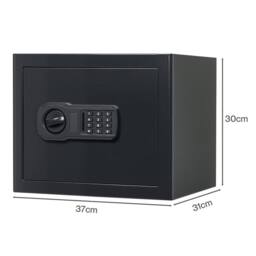 Levede Safe Fireproof Security Box Home Office Cash Lock Deposit Password 31L in Black - thumbnail 4