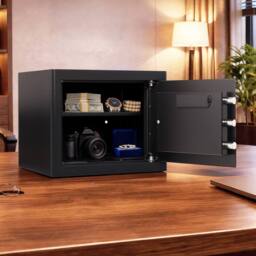 Levede Safe Fireproof Security Box Home Office Cash Lock Deposit Password 31L in Black - thumbnail 2