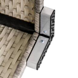 Wyld Haus Vimito Light Grey Square Rattan Outdoor Side Table with Glass Top - thumbnail 9