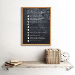"Artery8 Wall Art Print Ten Commandments From God Christian Bible Verse Quote Scripture Typography Art Framed in Light Oak - Size: W12"" x H16""" - thumbnail 2